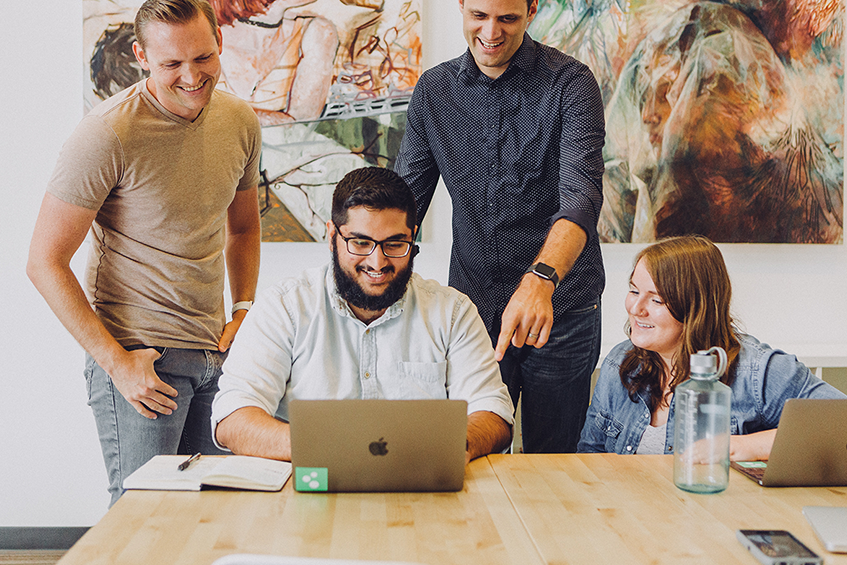 Group working on same computer